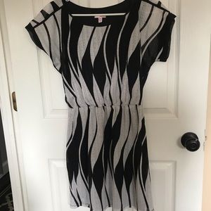 Black and white day dress